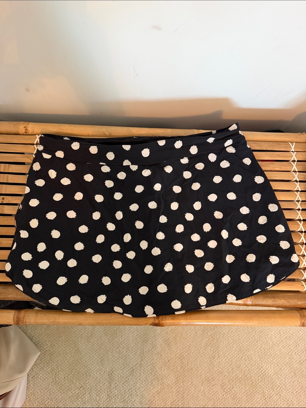 Outdoor Voices Black and White Polka Dot Skort